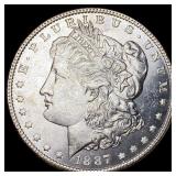 1887 Silver Morgan Dollar GEM BU