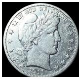 1911 Barber Silver Half Dollar NEARLY UNCIRCULATE