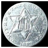 1858 Silver Three-Cent Piece  CLOSELY UNCIRCULATE