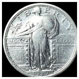 1917 Type 1 Standing Liberty Quarter LIGHTLY CIRC