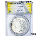 1923-D Silver Peace Dollar ANACS AU53