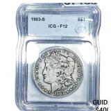 1903-S Morgan Silver Dollar ICG F12