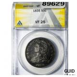 1835 Capped Bust Half Dollar ANACS VF25