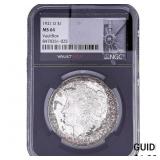 1921-D Morgan Silver Dollar NGC MS64 Vaultbox
