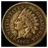 1863 Indian Head Cent NEARLY UNCIRCULATED