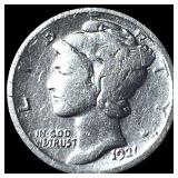 1921 Silver Mercury Dime  LIGHTLY CIRCULATED