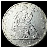 1858-O Silver Seated Liberty Half Dollar  CLOSELY