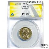 1953 Jefferson Nickel ANACS PF66 PROOF