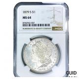 1879-S Morgan Silver Dollar NGC MS64
