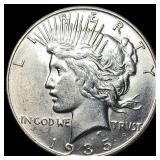 1935-S Peace Silver Dollar CHOICE AU