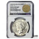 1924 Silver Peace Dollar NGC  Brilliant Unc