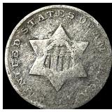 Silver 3-Cent Piece (Trime) 1851. NICELY CIRCULATE