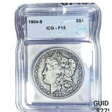 1904-S Morgan Silver Dollar ICG F15