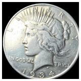 1934 Silver Peace Dollar LIGHTLY CIRCULATED