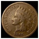 1869 Indian Head Cent NICELY CIRCULATED