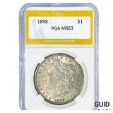 1898 Morgan Silver Dollar PGA MS63
