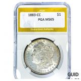 1883-CC Morgan Silver Dollar PGA MS65