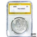 1890 Morgan Silver Dollar PGA MS63