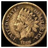 1860 Copper-Nickel Indian Head Cent NEARLY UNCIRCU
