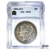 1900-O/CC Morgan Silver Dollar ICG VF25