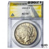1922-D Silver Peace Dollar ANACS AU55