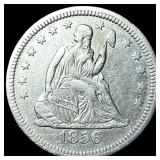 1856 Silver Quarter Dollar (Seated Liberty) NEARLY