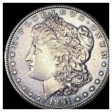 1891-S Silver Morgan Dollar CLOSELY UNCIRCULATED