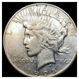 1928 Silver Peace Dollar NEARLY UNCIRCULATED