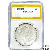1904-O Morgan Silver Dollar PGA MS63