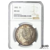 1882 Morgan Silver Dollar NGC MS64