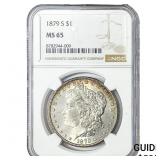1879-S Morgan Silver Dollar NGC MS65