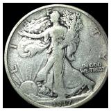 1917-S Silver Walking Liberty Half Dollar LIGHTLY
