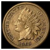 1863 Bronze Indian Head Cent CLOSELY UNCIRCULATED