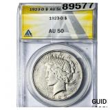 1923-D Silver Peace Dollar ANACS AU50