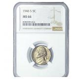 1946-S Jefferson Nickel NGC MS66