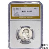 1932 Washington Silver Quarter PGA MS65