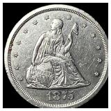 1875-S Silver Twenty Cents CLOSELY  UNCIRCULATED