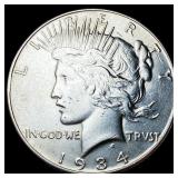 1934 Peace Silver Dollar CLOSELY UNCIRCULATED