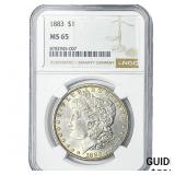 1883 Morgan Silver Dollar NGC MS65