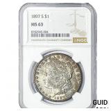 1897-S Morgan Silver Dollar NGC MS63