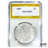 1890 Morgan Silver Dollar PGA MS63