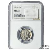 1916 Buffalo Nickel NGC MS62