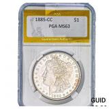1885-CC Morgan Silver Dollar PGA MS63