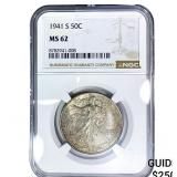 1914-S Walking Liberty Half Dollar NGC MS62