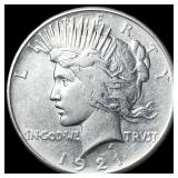 1921 Silver Peace Dollar NEARLY UNCIRCULATED