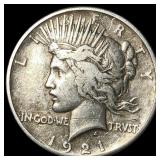 1921 Silver Peace Dollar NEARLY UNCIRCULATED