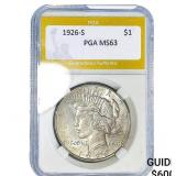 1926-S Silver Peace Dollar PGA MS63
