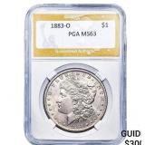 1883-O Morgan Silver Dollar PGA MS63