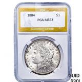 1884 Morgan Silver Dollar PGA MS63