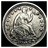 1854 Arrows Seated Liberty Half Dime CLOSELY  UNC